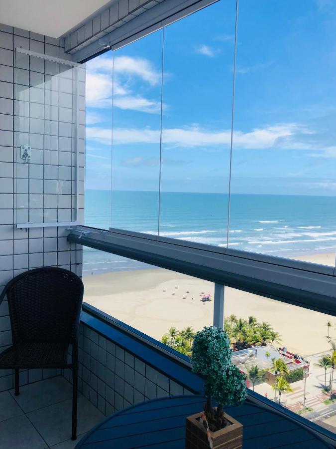 Apto Com Vista Mar Pe Na Areia Praia Grande  Exterior foto