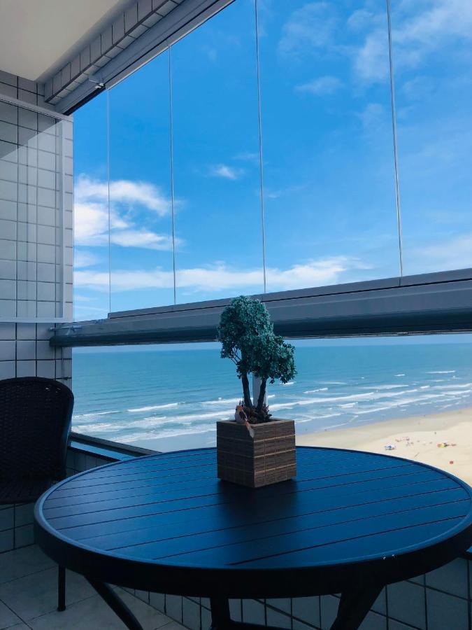 Apto Com Vista Mar Pe Na Areia Praia Grande  Exterior foto